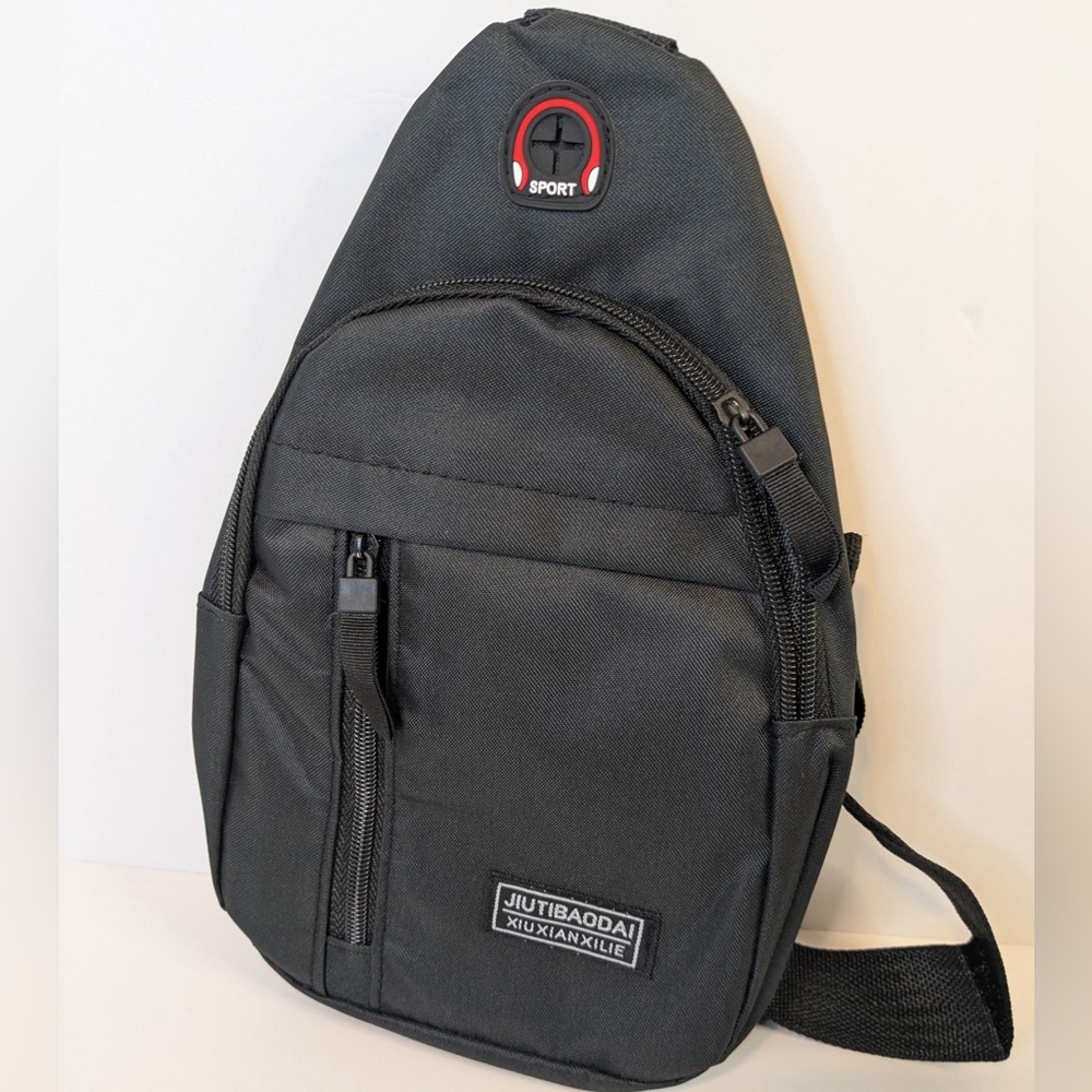 Black Lightweight Sling Crossbody Messenger Bag for Men or Women NWT